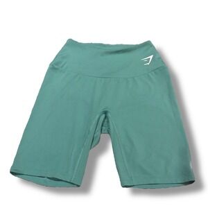 Gymshark‎ Green Sweat Seamless Training Biker Shorts Womens Size S Gym Workout